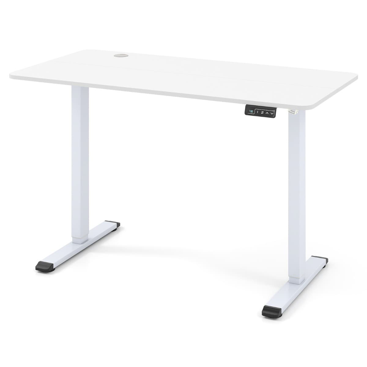120x60 CM Bureau Debout avec Hauteur Réglable Crochet pour Casque Ergonomique Assis-debout avec Mémo