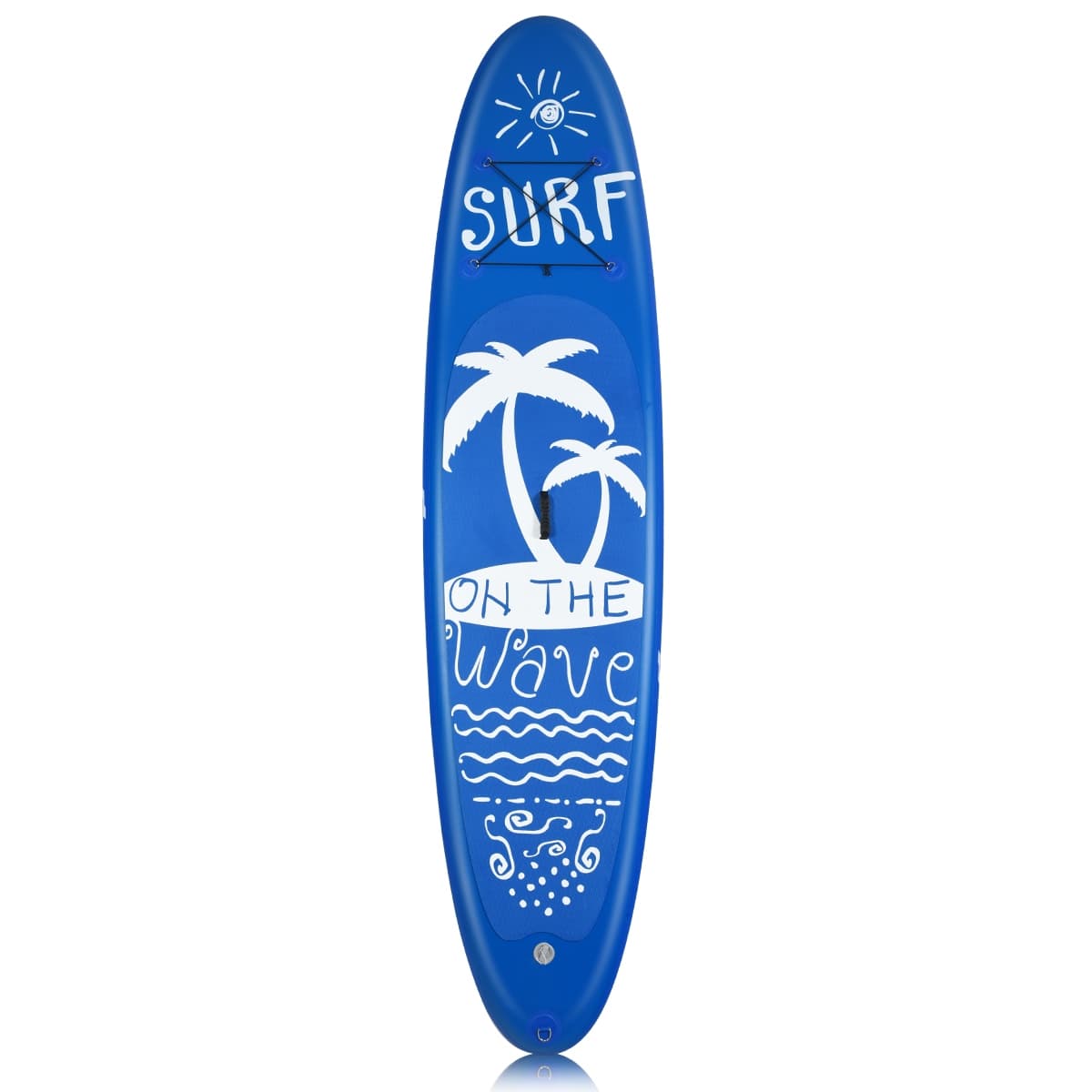 CostwayPaddle Gonflable Stand Up Sac de Transport Pagaie Réglable Aileron Inférieur Pompe à Main Sup en PVC 335x76x15cm Bleu
