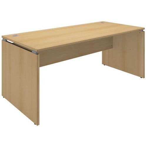 Bureau Droit Square Panneau 180 X 80 Cm Hetre