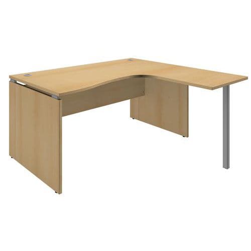 Bureau Compact Square Panneau Droite - Hetre 160x140 Cm