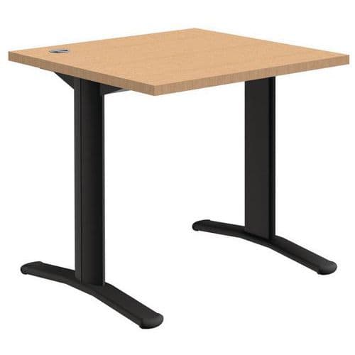 Bureau Droit Adjust-t - ChÃªne/gris FoncÃ© - Longueur 80cm