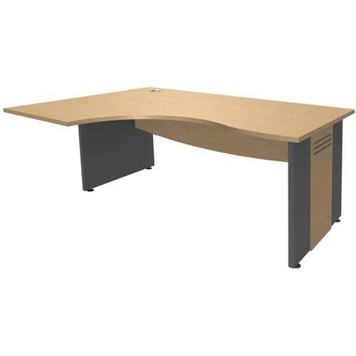 Bureau AsymÃ©trique Pieds Panneaux Ã Gauche 160 Cm T.1315