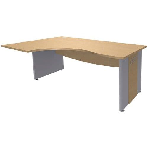 Bureau AsymÃ©trique Pieds Panneaux Ã Gauche 160 Cm T.1316