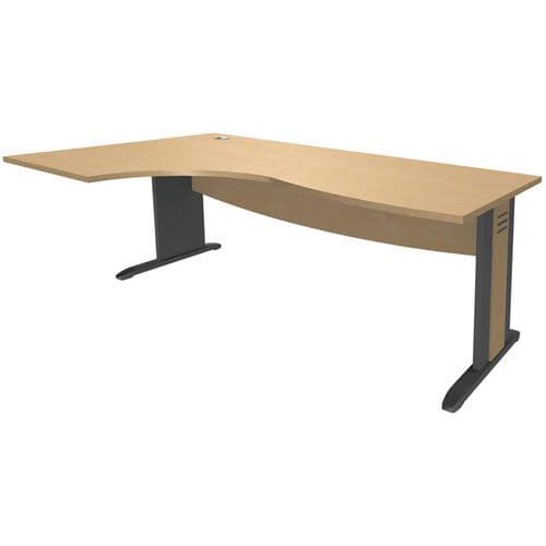 Bureau AsymÃ©trique PiÃ¨tement En MÃ©lamine Ã G. 160 Cm T.1316
