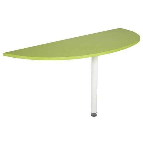 Extension 1/2 Lune LinÃ©o Anis Largeur 163cm Pied MÃ©tal Blanc
