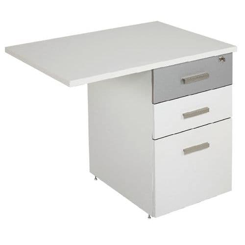 Retour Suspendu LinÃ©o 80x60 Caiss.3tir. Blc 1 FaÃ§ade Alu