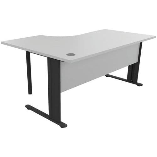 Poste Comp Asym Pied L 160x120x60 Ret D Gris C/anthra