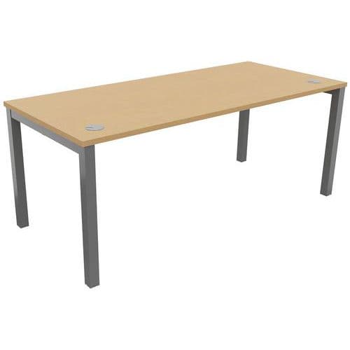 Bureau Droit Pied Arche 180x80 Cm HÃªtre Et Aluminium