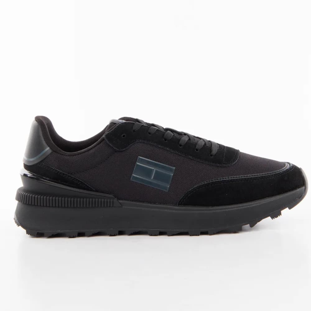 Basket Tommy Hilfiger Flag Homme Noir