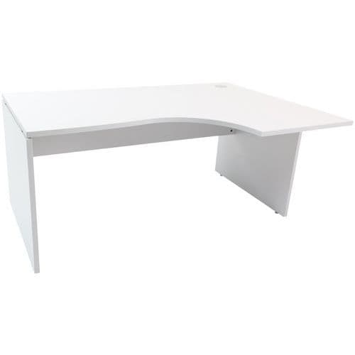 Bureau Compact Panneau L160 Cm Droite Gris Clair