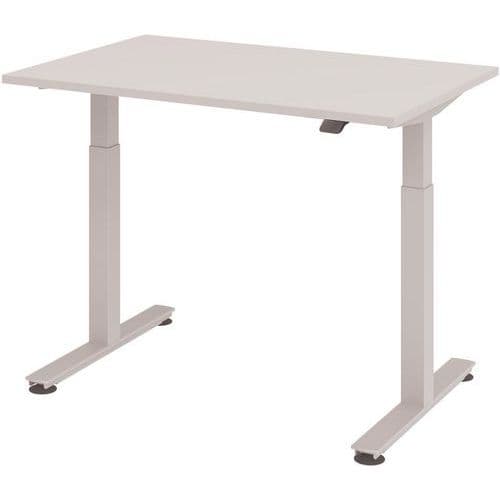 Bureau Droit Ãlectrique 120 X 80 Cm Gris