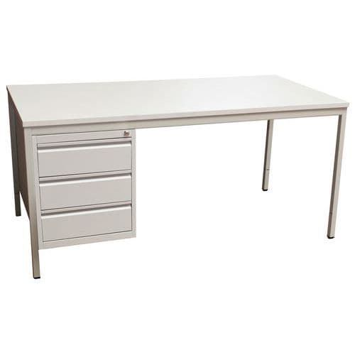Bureau Base-line 1 Caison 3 Tiroirs L160x80 Cm