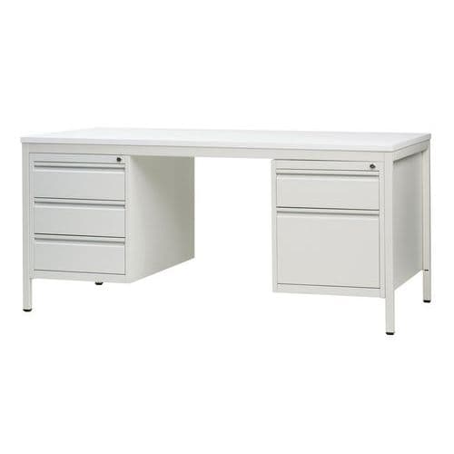 Bureau Base-line 2 Caisons 5 Tiroirs L160x80 Cm