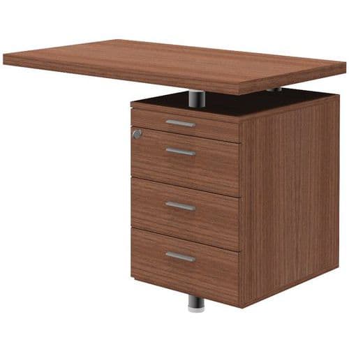 Caisson Retour Noyer Nb Tir.:4 Piétcol.:noyer