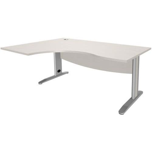 Bureau Asymétrique Pieds En Métal à Gauche 180 Cm T.2318